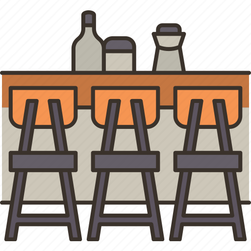 Bar, kitchen, stools, counter, dinning icon - Download on Iconfinder
