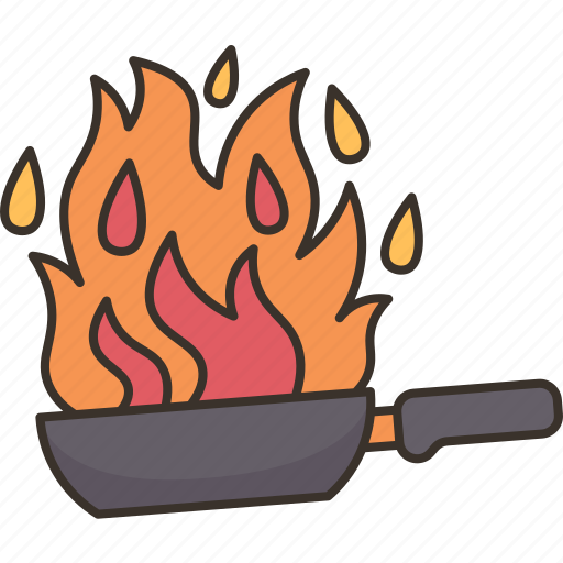 Pan, cooking, fried, flame, culinary icon - Download on Iconfinder