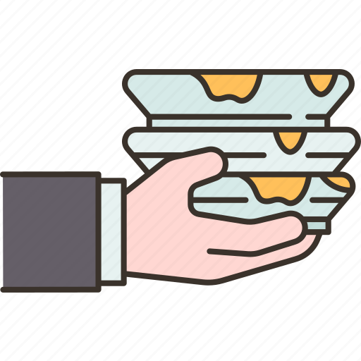 Plate, clearing, cleaning, waiter, service icon - Download on Iconfinder