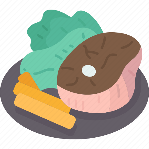 Steak, dish, meal, food, dinner icon - Download on Iconfinder