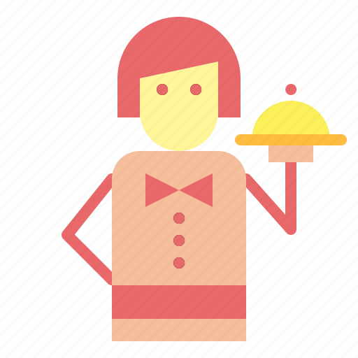 Job, occupation, profession, waitress, woman icon - Download on Iconfinder