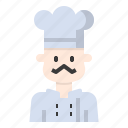 avatar, baker, chef, cooker, restaurant, user