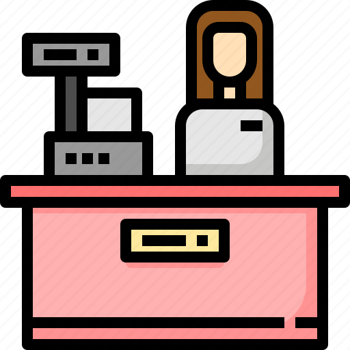 Cashier, department, payment, restaurant, shop, shopping, store icon - Download on Iconfinder
