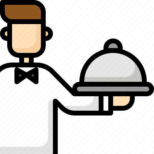 Food, man, restaurant, serve, server, waiter, waitress icon - Download on Iconfinder