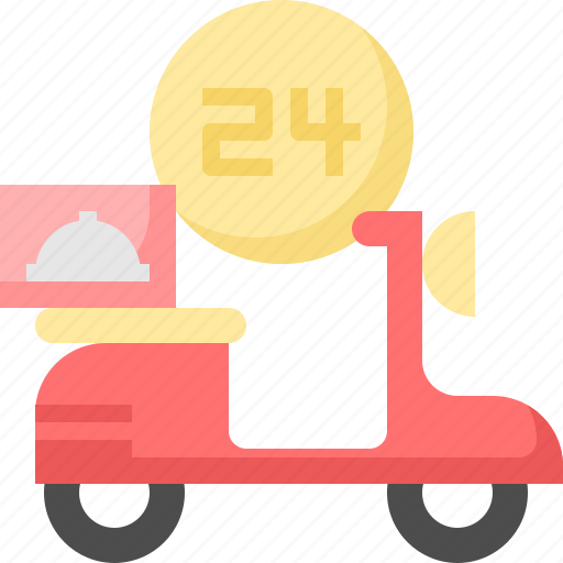 Bike, clock, delivery, food, hours, service icon - Download on Iconfinder