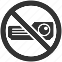 stop, device, no, no entry, restriction, projector