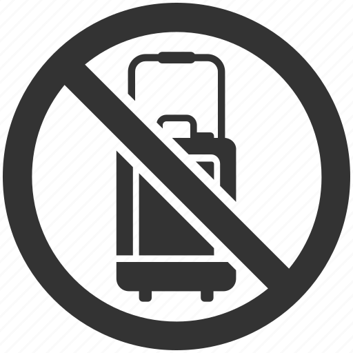 Case, suitcase, stop, bag, no, no entry, restriction icon - Download on Iconfinder