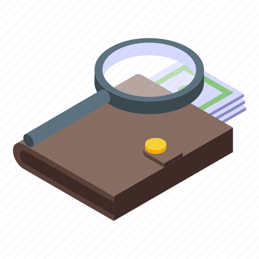 Wallet, result, money, isometric icon - Download on Iconfinder