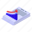 papers, result, money, isometric 