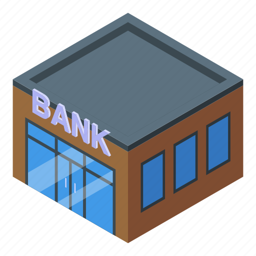 Bank, result, money, isometric icon - Download on Iconfinder