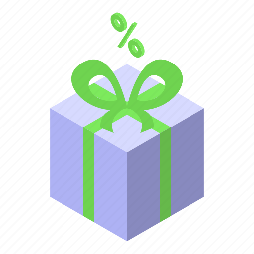 Gift, box, result, money, isometric icon - Download on Iconfinder