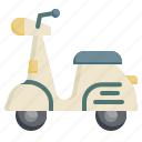 scooter, vespa, motorcycle, motorbike, transport