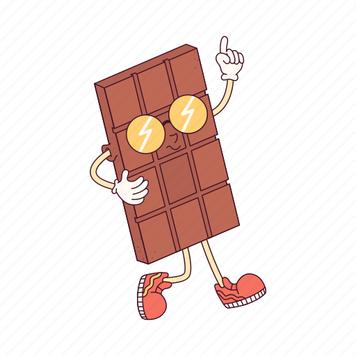 Retro, chocolate, fancy, sweet, food, dessert, cooking sticker - Download on Iconfinder