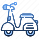 scooter, vespa, motorcycle, motorbike, transport
