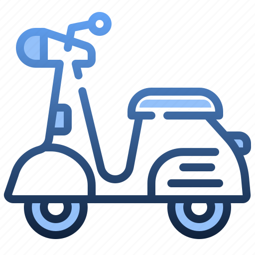 Scooter, vespa, motorcycle, motorbike, transport icon - Download on Iconfinder
