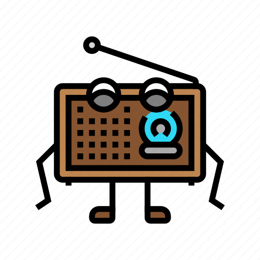 Retro, radio, music, character, party, vintage icon - Download on Iconfinder