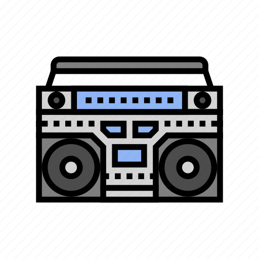 Boombox, retro, music, vintage, style, cassette icon - Download on Iconfinder