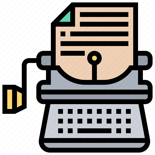 Document, journalist, message, typewriter, vintage icon - Download on Iconfinder