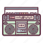 audio, boombox, music, retro, stereo, style, tape 