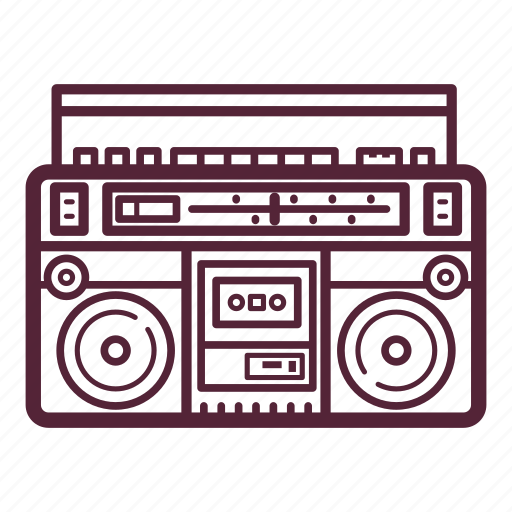 Audio, boombox, music, retro, stereo, style, tape icon - Download on Iconfinder