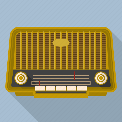 Audio, broadcasting, equipment, radio, receiver, retro, vintage icon - Download on Iconfinder