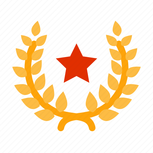 Branch, laurel, star, winner, laurel wreath, glory star, victory icon - Download on Iconfinder