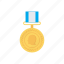 badge, goal, medal, reward 