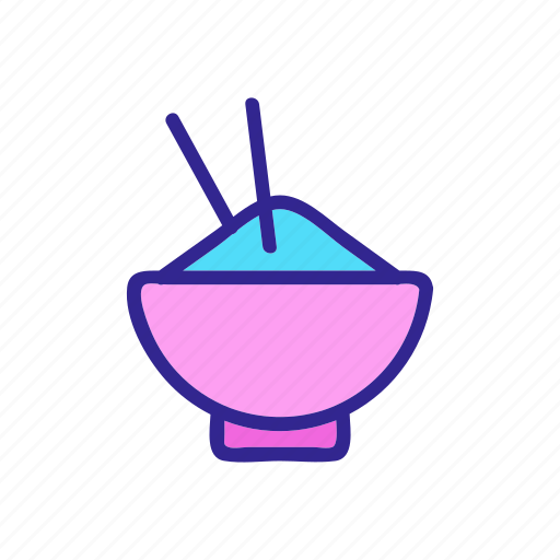 Boiling, bread, chinese, chopsticks, culture, plate, rice icon - Download on Iconfinder