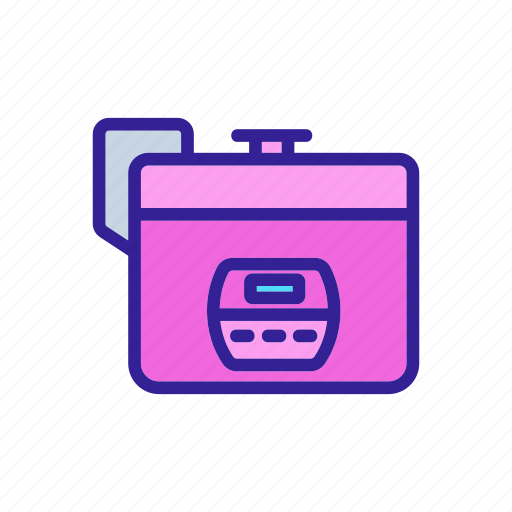Cooker, device, electronic, equipment, pressure, rice, slow icon - Download on Iconfinder
