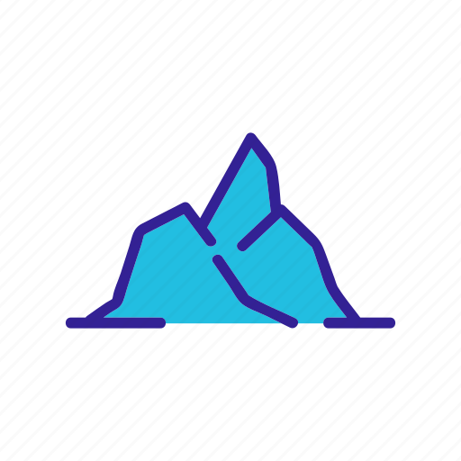 Contour, landscape, mountain, nature, peak, ridge icon - Download on Iconfinder