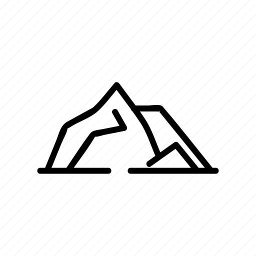 Contour, landscape, mountain, nature, peak, ridge icon - Download on Iconfinder