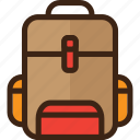 backpacker, bag, forest, holiday, tourism, travel