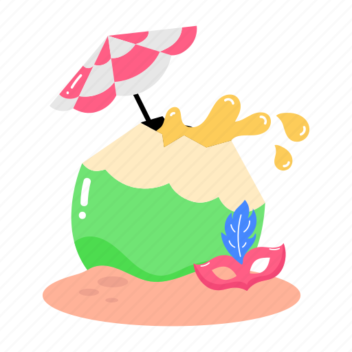 Coconut water, coconut drink, carnival drink, tropical drink coconut milk icon - Download on Iconfinder