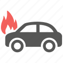 car, fire, auto