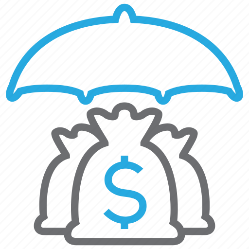 Insurance, investment, money, sack, umbrella icon - Download on Iconfinder