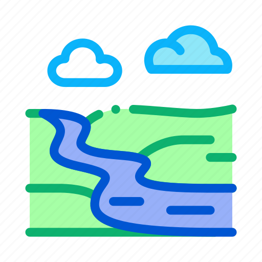 Bridge, buildings, countryside, forest, landscape, mountain, river icon - Download on Iconfinder
