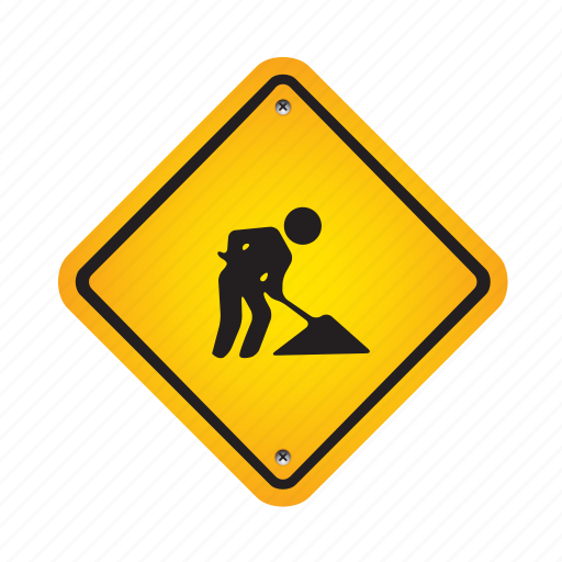Sign, work, worker, yellow icon - Download on Iconfinder