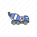 concrete, mixer, transport, truck, cargo, transportation 