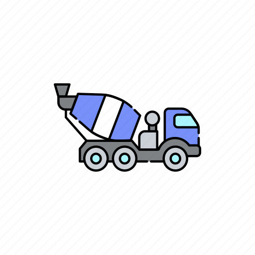 Concrete, mixer, transport, truck, cargo, transportation icon - Download on Iconfinder