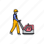 road, worker, vibrating, plate, man 