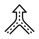 merge, road