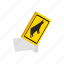 background, cattle, cow, isometric, road, traffic, warning 