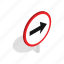 arrow, background, isometric, pointer, right, round, white 