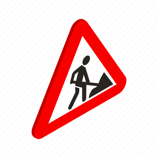 Danger, isometric, road, safety, traffic, warning, work icon - Download on Iconfinder
