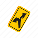 arrow, direction, isometric, road, roadsign, traffic, way