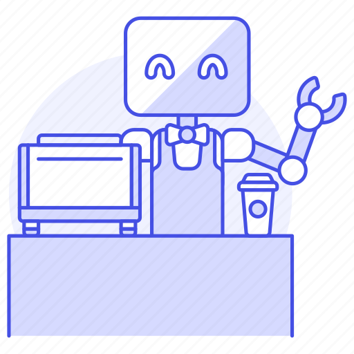 Ai, barista, coffee, food, robot, service, shop icon - Download on Iconfinder