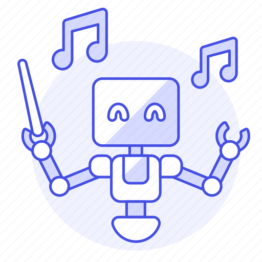 Ai, conductor, creative, media, music, robot icon - Download on Iconfinder