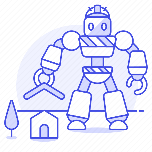 Construction, builder, factory, ai, robot, house icon - Download on Iconfinder