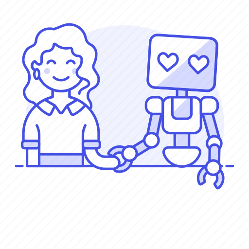 Dating, female, flirt, human, love, relationship, robot icon - Download on Iconfinder
