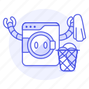 ai, basket, cleaning, laundry, machine, robot, washing